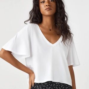 Vetta cropped flutter tee
